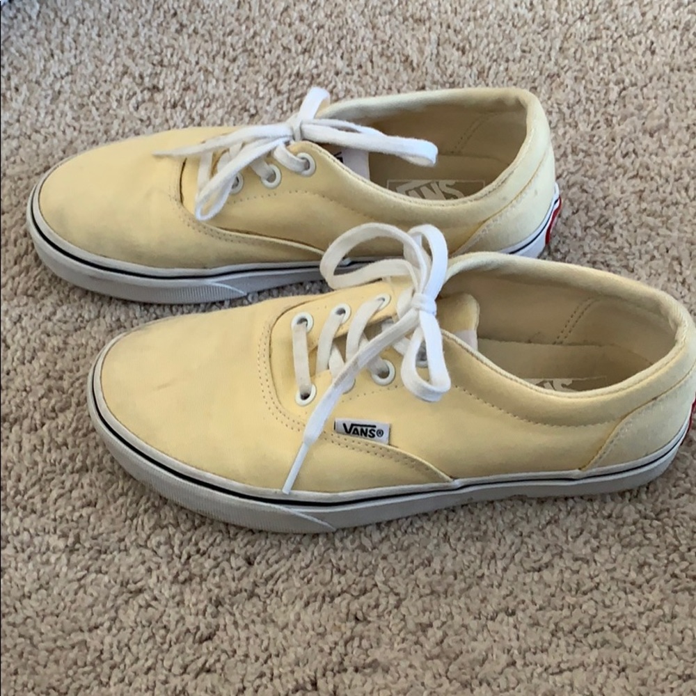 Pale yellow size 6 girls vans
